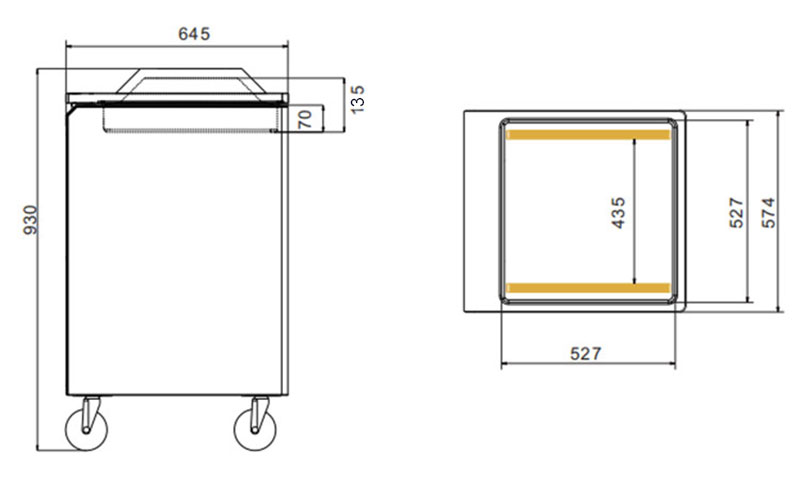 Máquina de embalaje de vacío de cámara simple DZ500-2