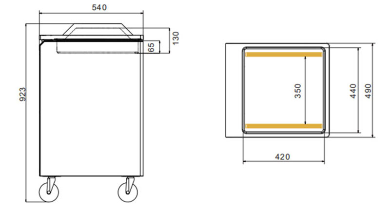 Máquina de embalaje del vacío de la sola cámara de DZ400-2